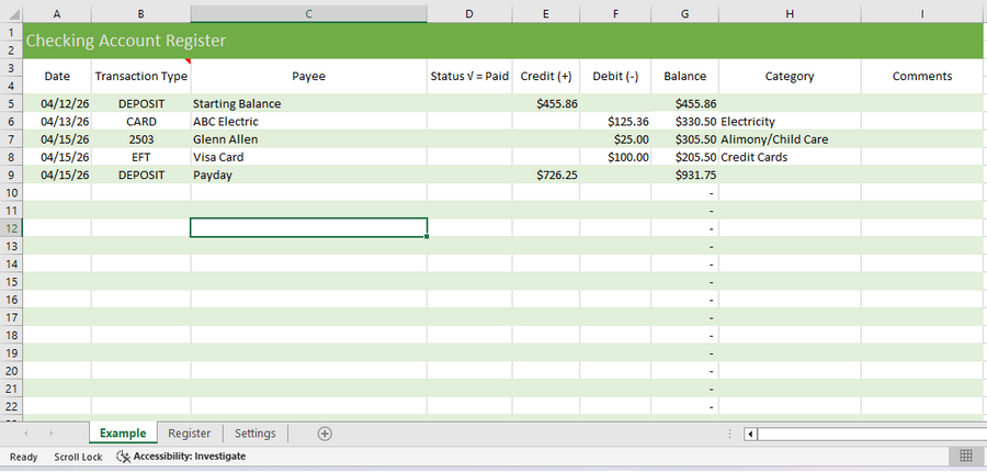 Digital Checkbook Register – Modern Alternative to Paper Registers