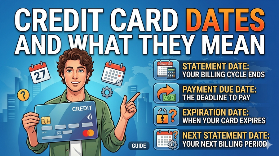 Credit card statement date explained with visuals, emphasizing key billing dates and their significance.
