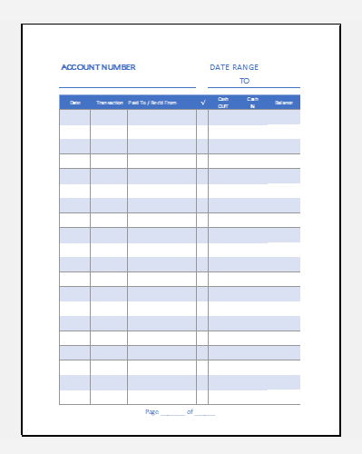 checkbook register – Auto-Calculating Checkbook Register