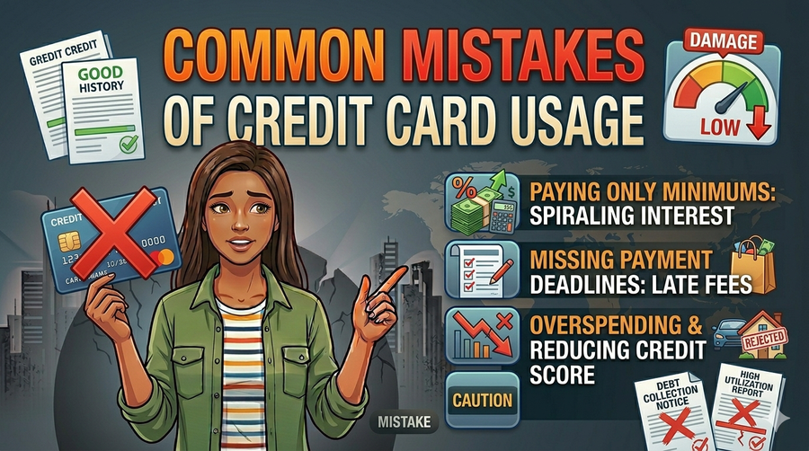 common credit card mistakes– What to Avoid
